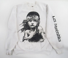 VTG Fruit of the Loom 1986 Les Mis rables White Crewneck Pullover Size L VT377