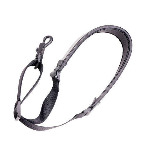 Correa para el cuello de cuero suave saxofón negro con gancho cinturón de algodón para jugar con comodidad - Imagen 3 de 5