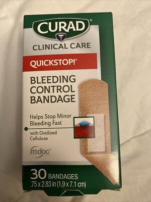 NIB 30 Quickstop Flex-Fabric Bandages, Quickstop Bleeding Control Technology