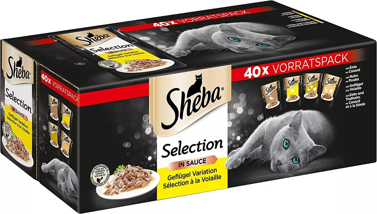 Sheba Katzennassfutter Selection in Sauce 40 Portionsbeutel