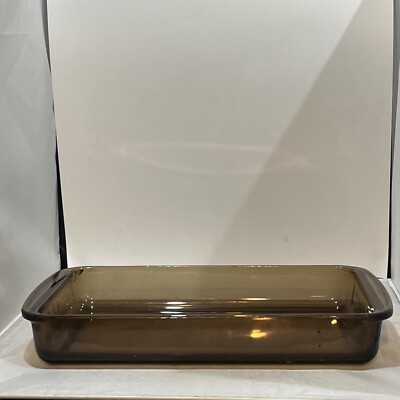 Pyrex Corning 232-R Roasting Pan Qt Liter Amber Oven Dish No Chips  8”