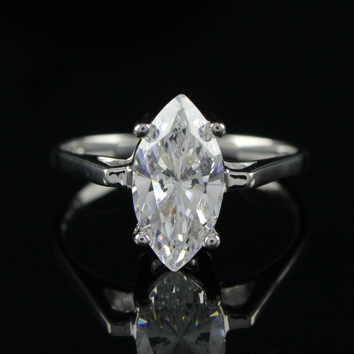 Bague Marquise Argent 925 - Réf. STEARBAG-060225-C12, 6.92g, Occasion