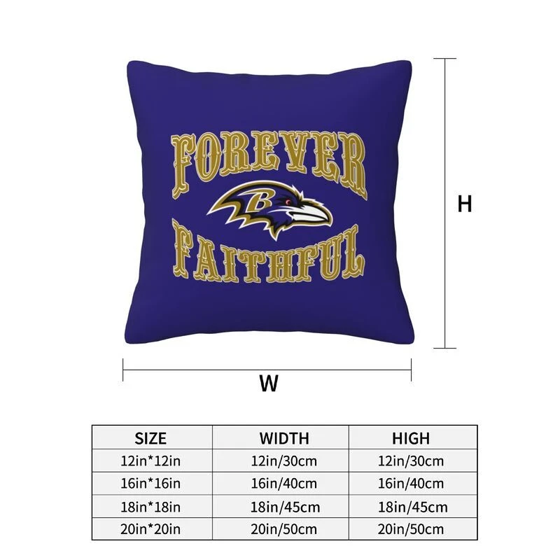 Baltimore Ravens Forever Faithful Throw Pillow Cover Set