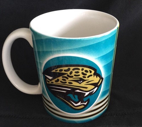 NFL Jacksonville Jaguars Silk Neck Tie and Coffee Cup Mug Logo Ralph Marlin VTG - Picture 4 of 7