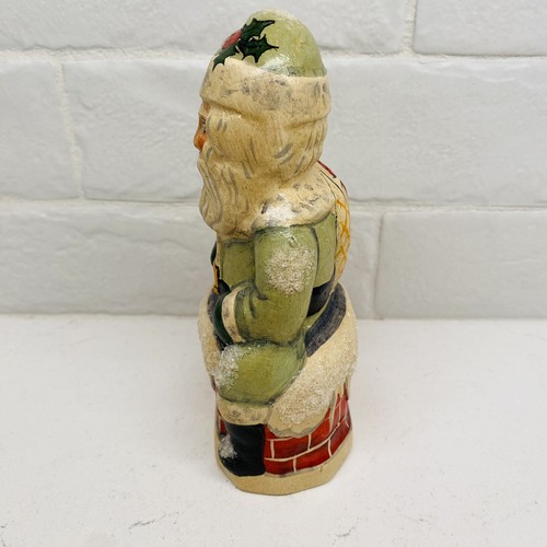 Vaillancourt Folk Art Chalkware 2016 w/ Box 27th Annual Starlight Santa Chimney - Picture 6 of 9