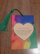 "Ownership" Love Affirmation Bookmark Tarot Oracle Card Gift Purified & Charged