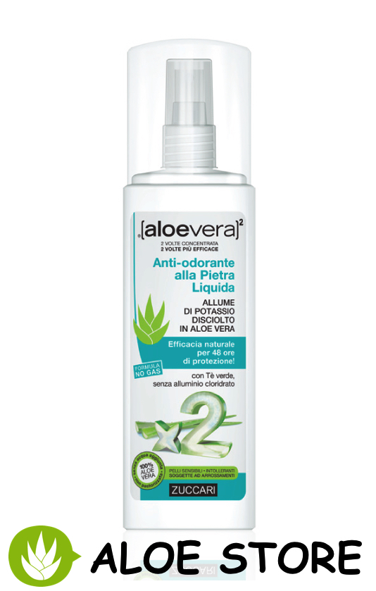 ZUCCARI ALOE VERA x2 -- 1x ANTI-ODORANTE ALLA PIETRA LIQUIDA 100ml - DEODORANTE