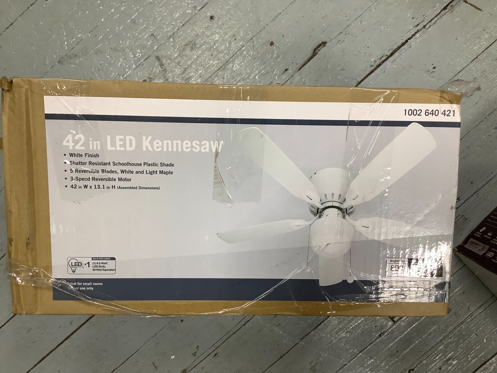 Kennesaw 42 In. LED Indoor White Ceiling Fan With Light Kit eBay