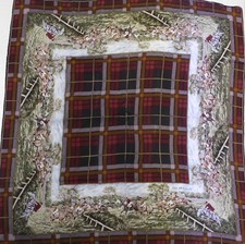 Foulard 100 Pure Silk Vintage Woman From Maren 087 80Cm X 86Cm