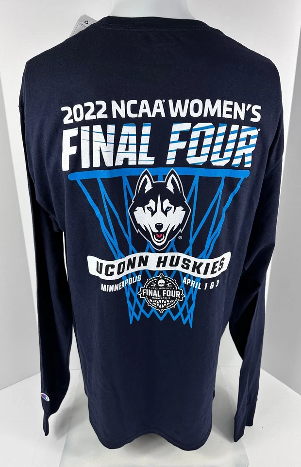 Champion 2022 NCAA Womens Final Four Long Sleeve Shirt Mens Gray Tee Size L - Image 4 of 4
