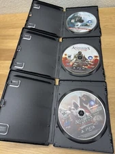 LOT PS3 Assassin’s Creed - Creed I II & Brotherhood 1 2 Disc Only Good Shape.