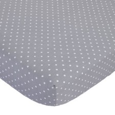 Child of Mine by Carter's Baby Crib Sheet - Gray/White Polka dots
