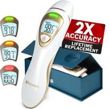 Non-Touch Forehead / Ear Thermometer - Superior Accuracy for Adults and Kids