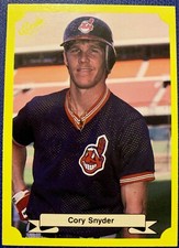 1987 Classic Update Yellow/Green Backs Cory Snyder #110 Cleveland Indians RC ⚾
