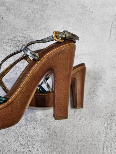 Vintage Prada Leather High Heels Sandals, Size 36 - Picture 9 of 12