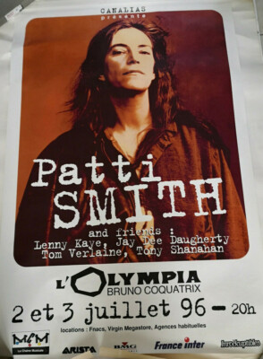 Patti Smith - Olympia 1996 - Paris Bus Opri Poster - Approx 100 X 150