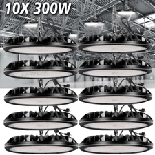 10 Pack 300W UFO LED High Bay Light Shop Industrial Commercial Factory Warehouse