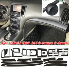 For Infiniti G37 coupe 2 doors 3D Carbon Fiber Pattern Interior DIY Trim Decals