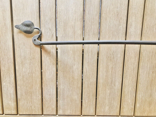 32" TOWEL BAR "EVENING SHADE" MATTE BROWN IRON; ARTISAN MADE BY URBAN FORGE, USA - Picture 7 of 10