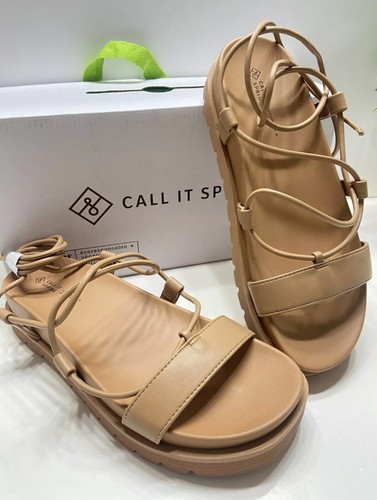 NEW Aldo Call It Spring Jayda Women’s Vegan Platform Sandals Beige 6.5 - Picture 6 of 6