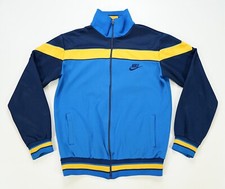 Rare VTG NIKE SPORTSWEAR Spell Out Swoosh Color Block Striped Track Jacket 80s M