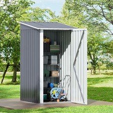 3' x 3' Outdoor Metal Storage Shed w/Lockable Door for Backyard Garden Patio