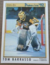 1991-92 O-Pee-Chee Premier Tom Barrasso Pittsburgh Penguins #103