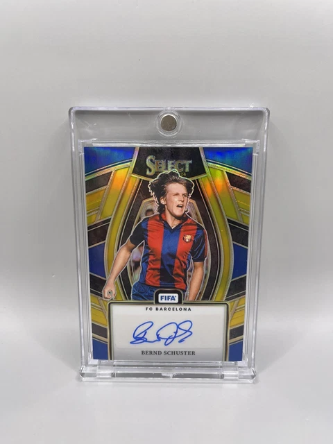Bernd Schuster 2023-24 Panini Select FIFA Soccer Gold Prizm Auto #1/10 W/ Mag