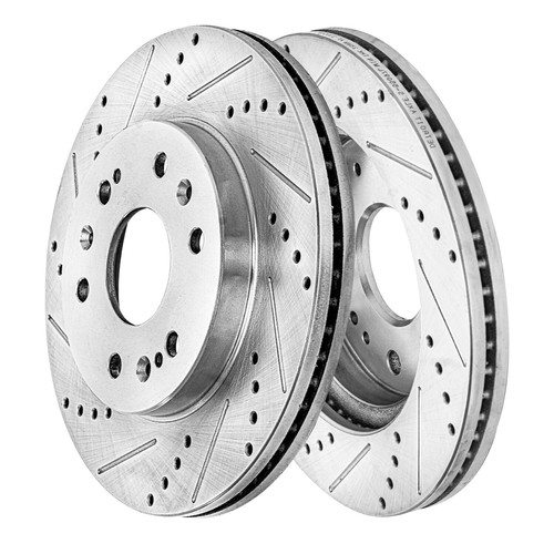Front Drilled Rotors Brake Pads for Chevy GMC Silverado Sierra 1500 XTS Yukon - Picture 7 of 9