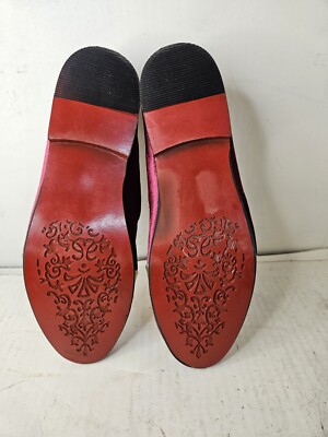 burgundy and gold dress shoes men Mens Burgundy Gold Diamond Quilted Velvet Dress Shoes After Midnight 7045 main image 1