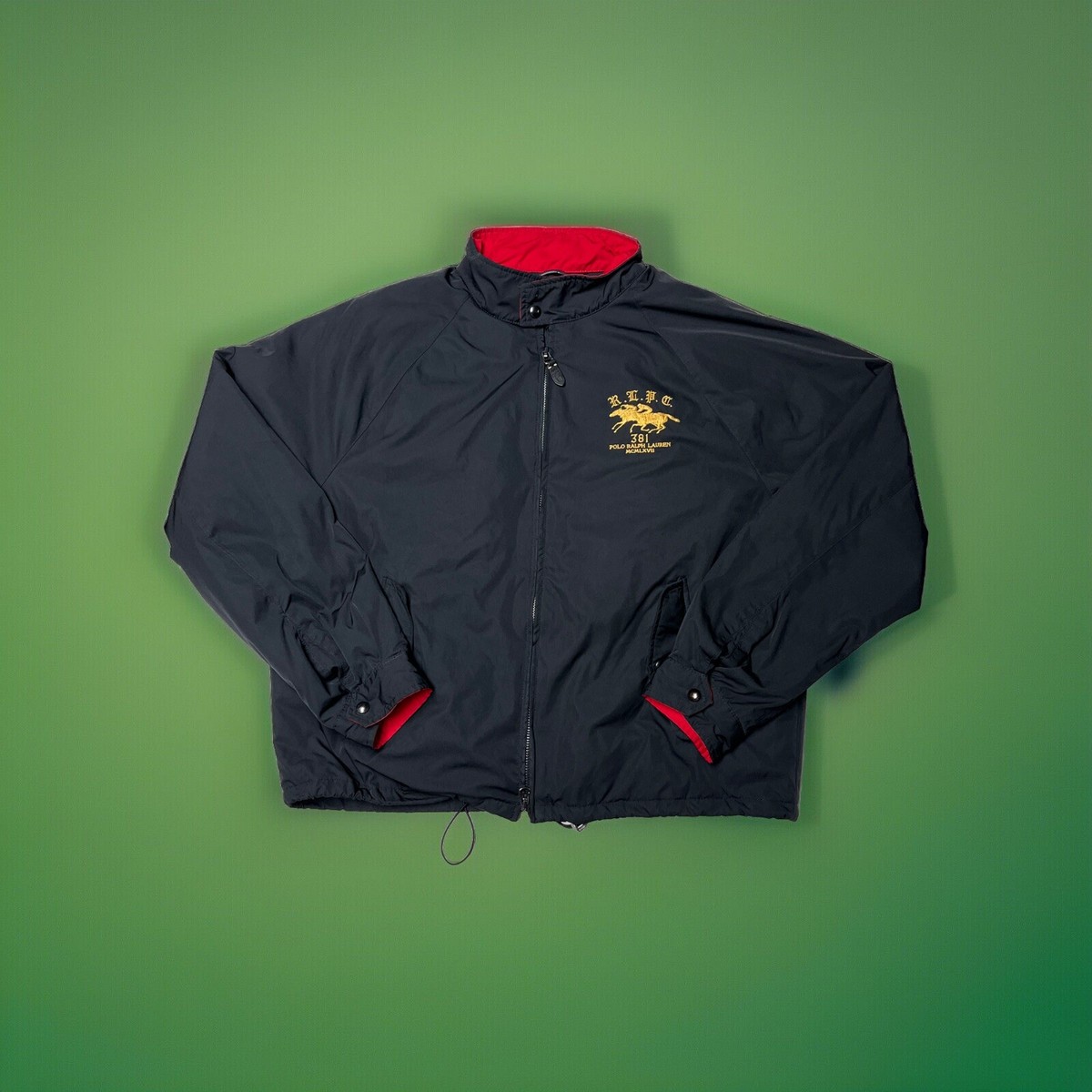 Polo Ralph Lauren Jacket 381 MCMLXVII Black/Red Full Zip Up