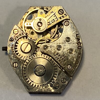 Laco Watch Co. 7 Jewels Font ST Cal. 120 Watch Movement Parts / Repair