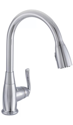PROFLO PFXC8012 Chrome High Arch Gooseneck Pull-Down Kitchen Faucet