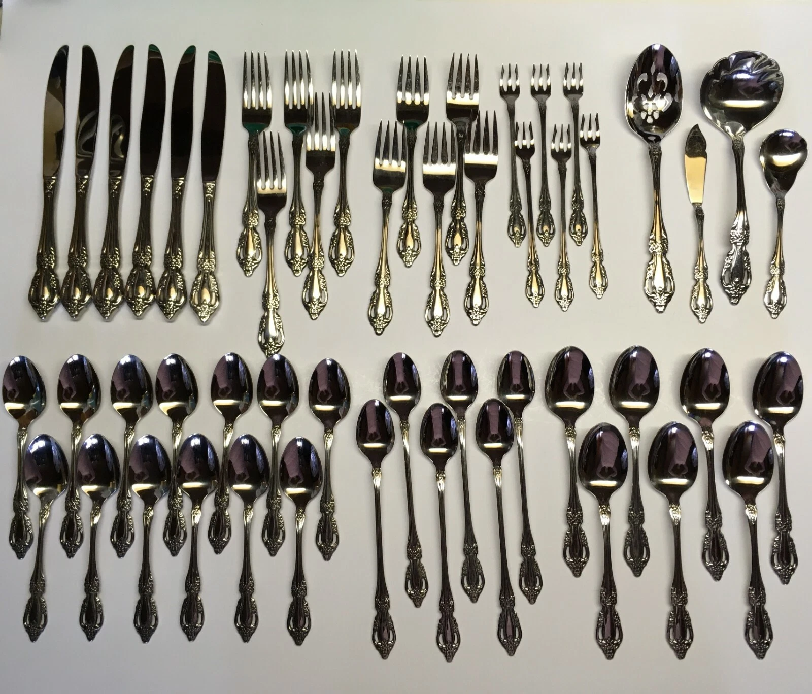 Oneida Raphael Distinction Deluxe Stainless HH Pierced Glossy Flatware - Choice