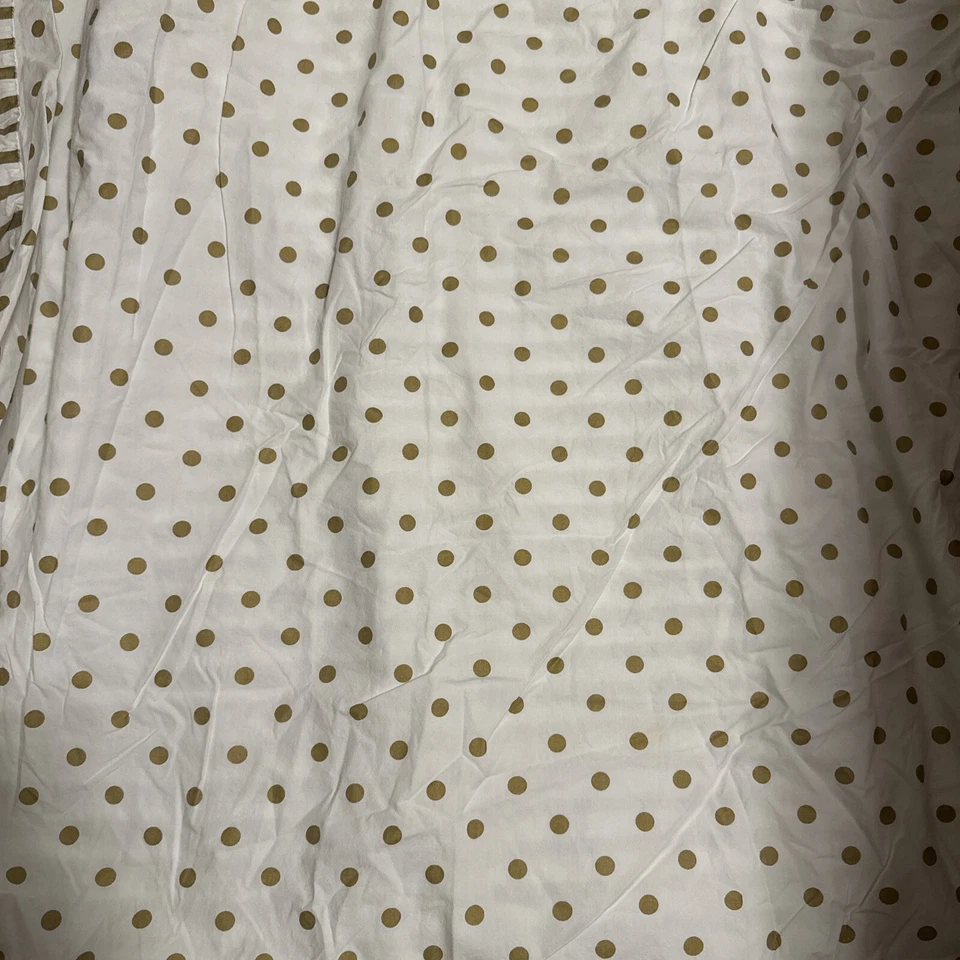 Funda nórdica doble reversible Pottery Barn Emily & Merritt Gold Dottie/rayas Foto 2 de 4