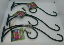 Pennington Garden Bird Feeder Garden Wall Hook-Double Black Lot of 3 