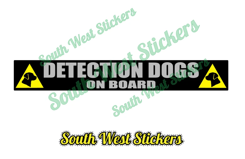 Detection Dogs On Board Magnet Magnetic Sign Handler Security Working Dogs Sia
