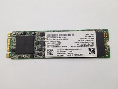 180GB M.2 SATA SSD HP Intel SSDSCKGF180A4H Solid State Drive 729661-001, Used