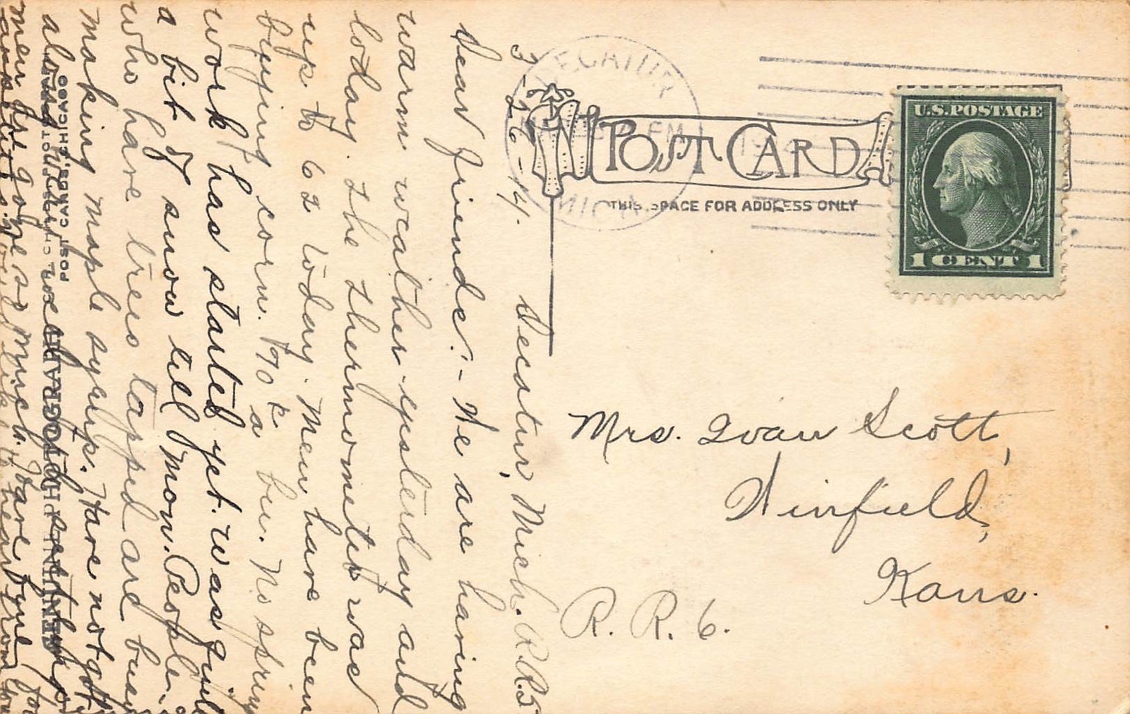 MI REAL PHOTO 1914 Pine Street Homes at Decatur, Michigan Van Buren