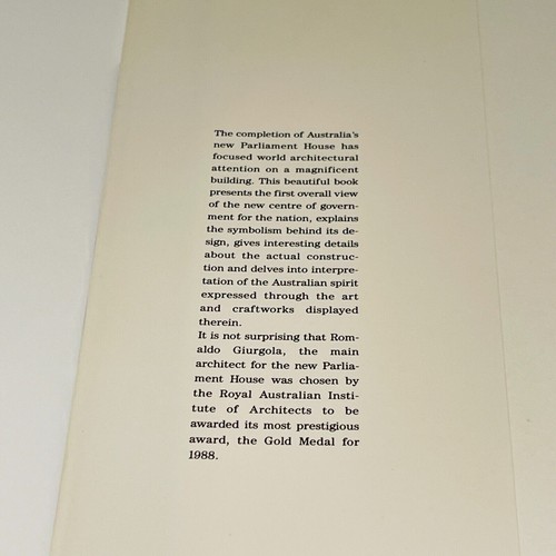 Parliament House Canberra A Building for the Nation (Hardcover 1988) Haig Beck - Picture 11 of 24