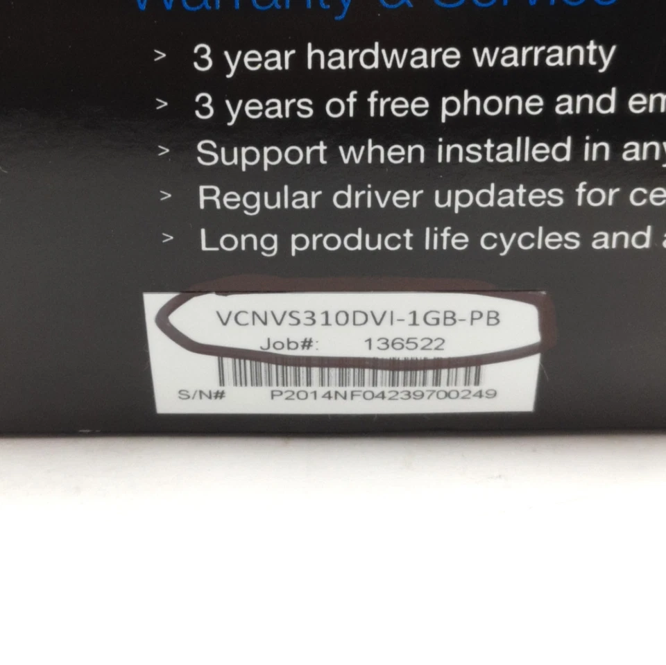 Nvidia PNY NVS310 Graphics Card, x2 Display Ports, 1GB DDR3, 2.7in H x 5.7in L - Image 2 of 4