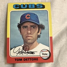 Topps 1975 Mini Tom Dettore Rookie Base card #469 Chicago Cubs. rookie card picture