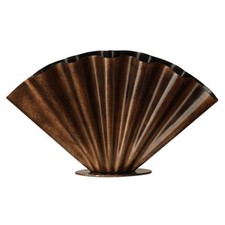 Pleated Vase Decorative Metal Vase Elegant for Entryway