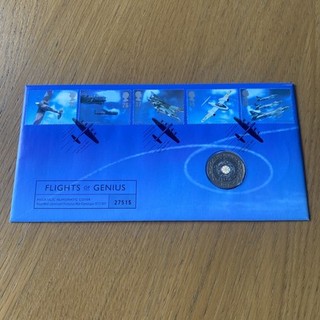 1997 ROYAL MINT FLIGHTS OF GENIUS LANCASTER H/S £2 COIN COVER #25009