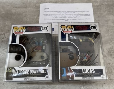 Stranger Things Funko POPs signiert von NOAH SCHNAPP & Caleb McLaughlin Echtheitszertifikat 