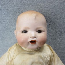 Antique Bisque Baby Gloria Bisque Head Doll Open Mouth Teeth Sleep Eyes 17" READ