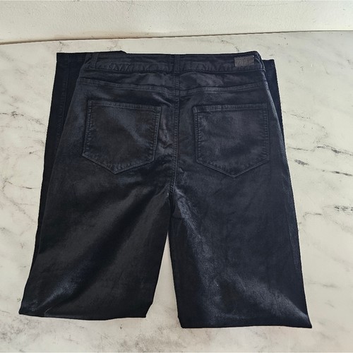 Pantalones de mezclilla Paige Hoxton de gamuza negros con clavija al tobillo 28 nuevos con etiquetas - Imagen 4 de 8
