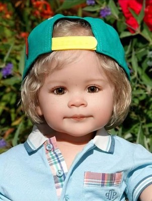 30inch Unassembled Cute Toddler Boy Reborn Baby Doll Kit Artist Painted Toy Gift