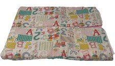 Vintage Baby Doll Sleeping Bag Quilt ABC Patchwork Pastel 80s 90s Toy Bedding