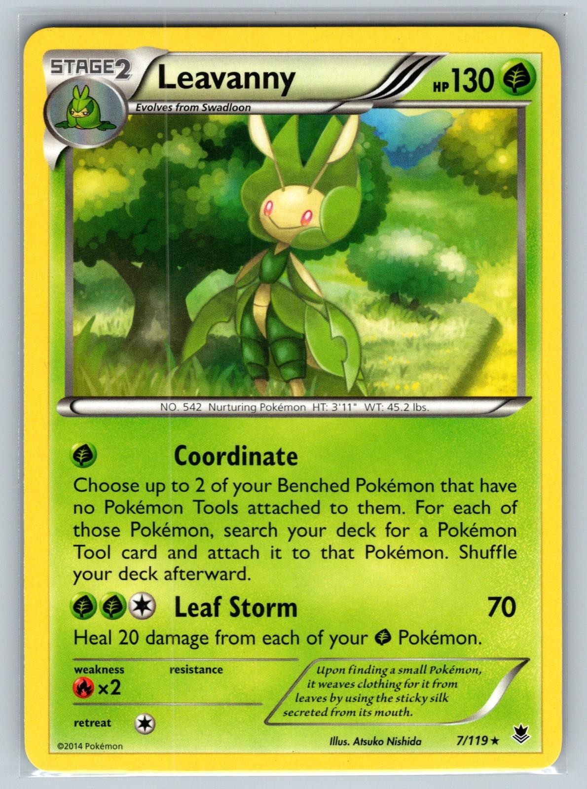 Leavanny 7/119 Rare Phantom Forces Pokemon Lightly Played